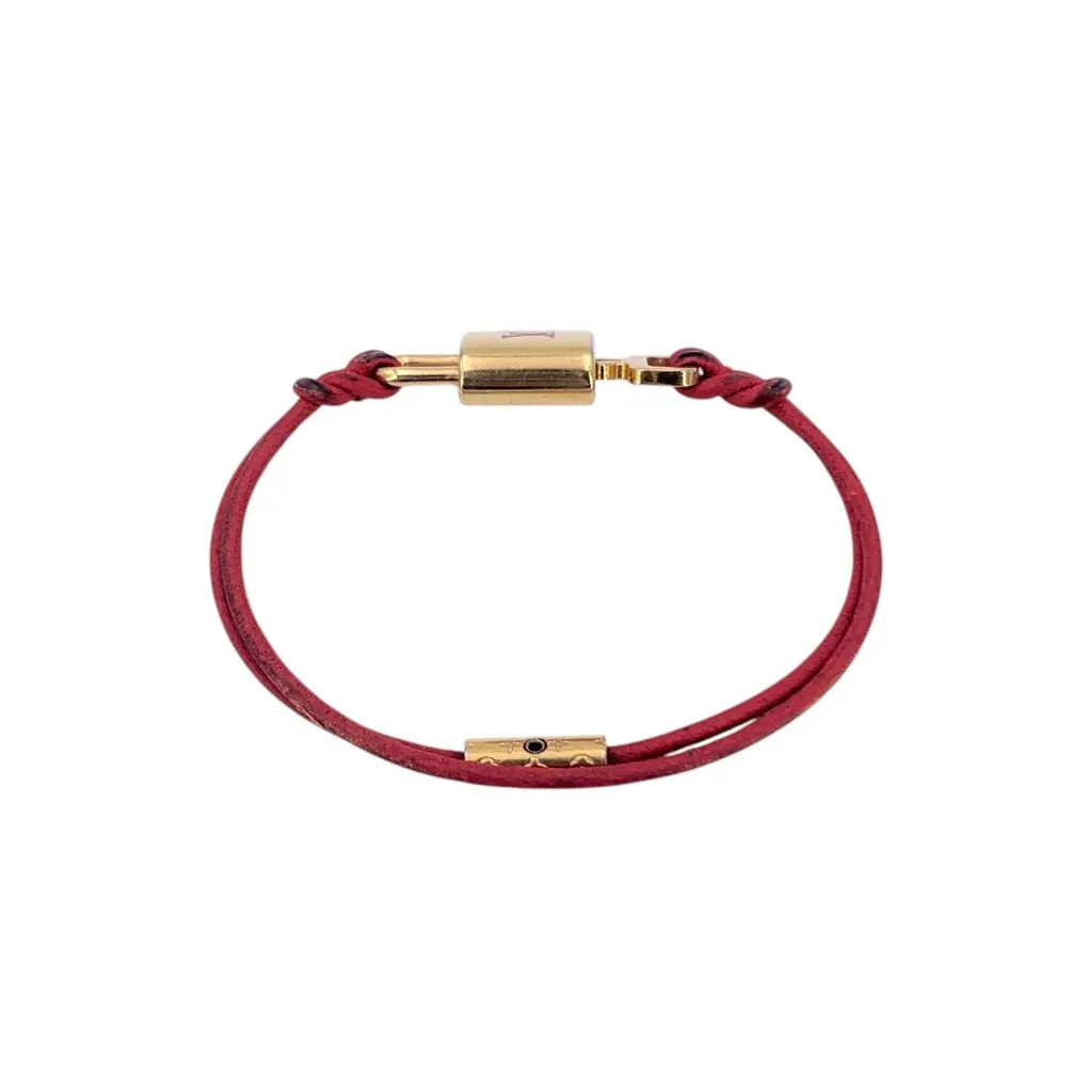 Louis Vuitton Bracelet Red Lace Good - Back View