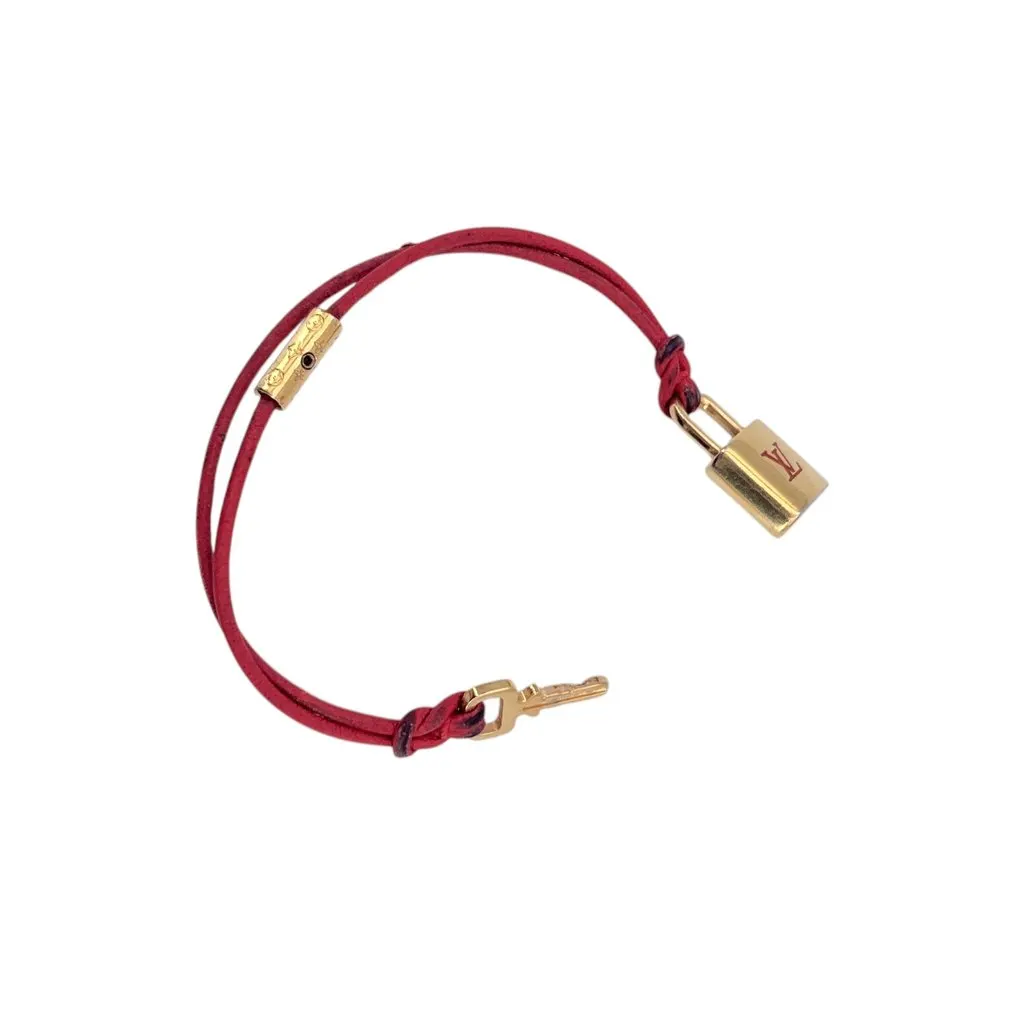 Louis Vuitton Bracelet Red Lace Good - Inside View