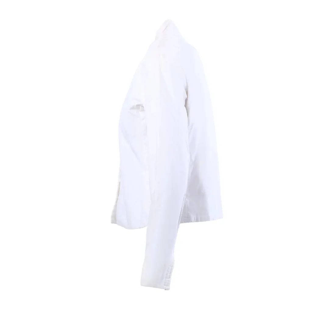 Gianfranco Ferré GFF Gianfranco Ferré White Cotton Hidden-Fastening Jacket - '90s White Cotton Good - Back View