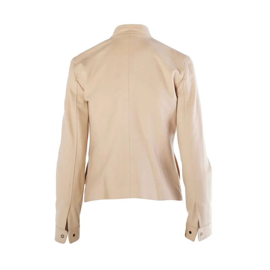 La Perla Openspace Beige Virgin Wool & Cashmere Jacket and Skirt Set - '00s Beige Wool Good - Inside View