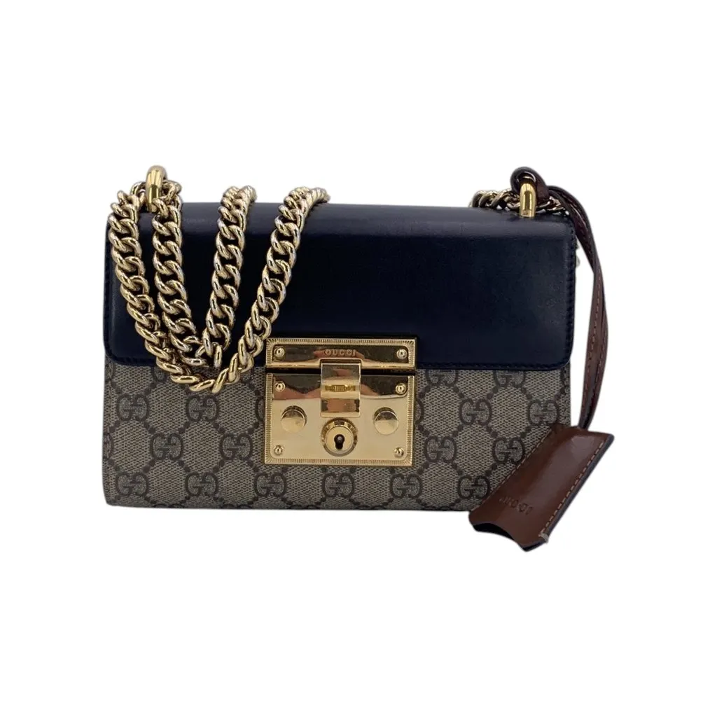 Gucci Shoulder Bag Padlock Red Canvas Good - Front View