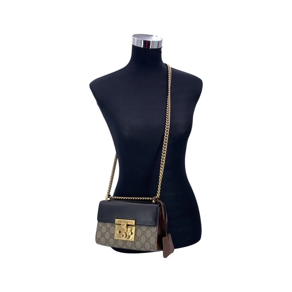 Gucci Shoulder Bag Padlock Red Canvas Good - Back View