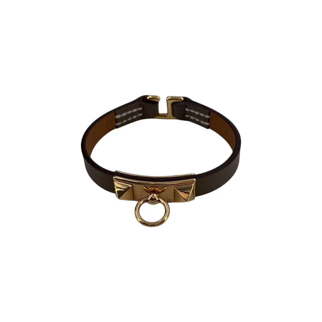 Hermès Bracelet White Leather Good - Front View