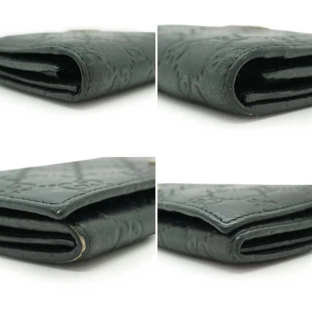 Gucci Wallet Black Leather Good - Model View