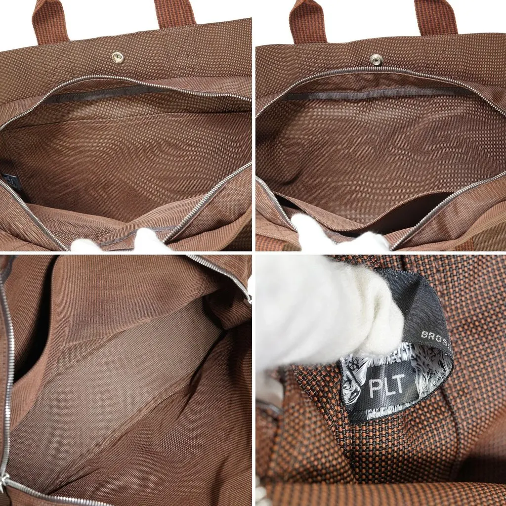 Hermès Shoulder Bag Herline Brown Canvas Good - Box View