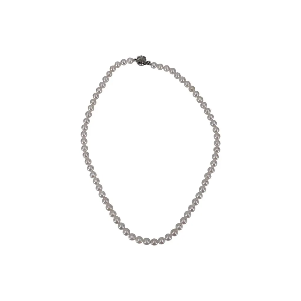 Unsigned Necklace Beige Lace Good - Front View