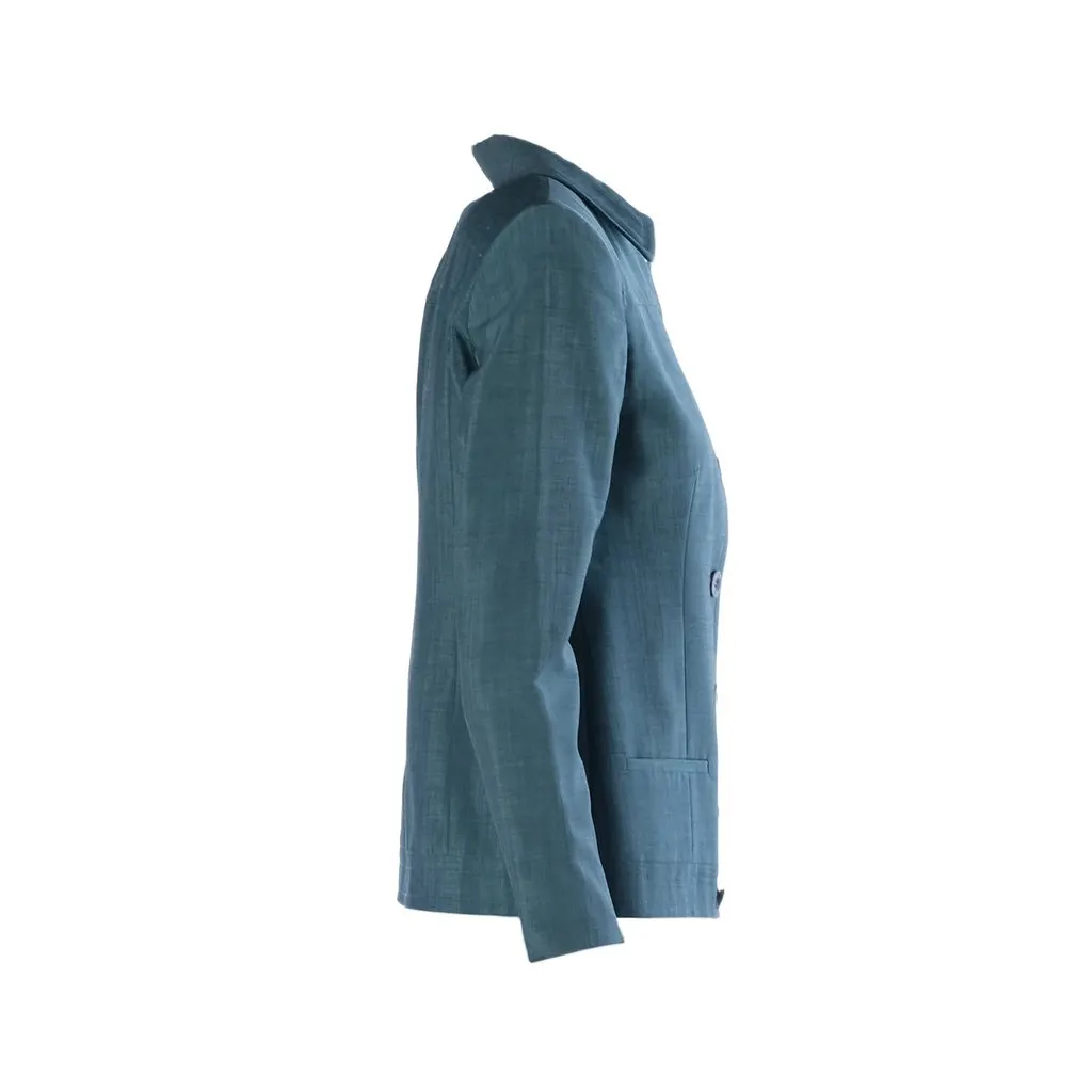 Gucci Vintage Teal Mohair & Wool Pantsuit - ’90s Red Wool Good - Box View