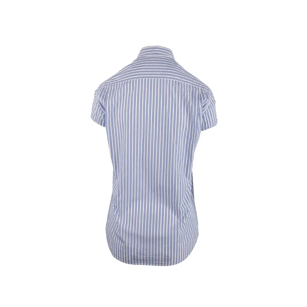 Comme des Garçons Striped Shirt - '00s Blue Good - Back View