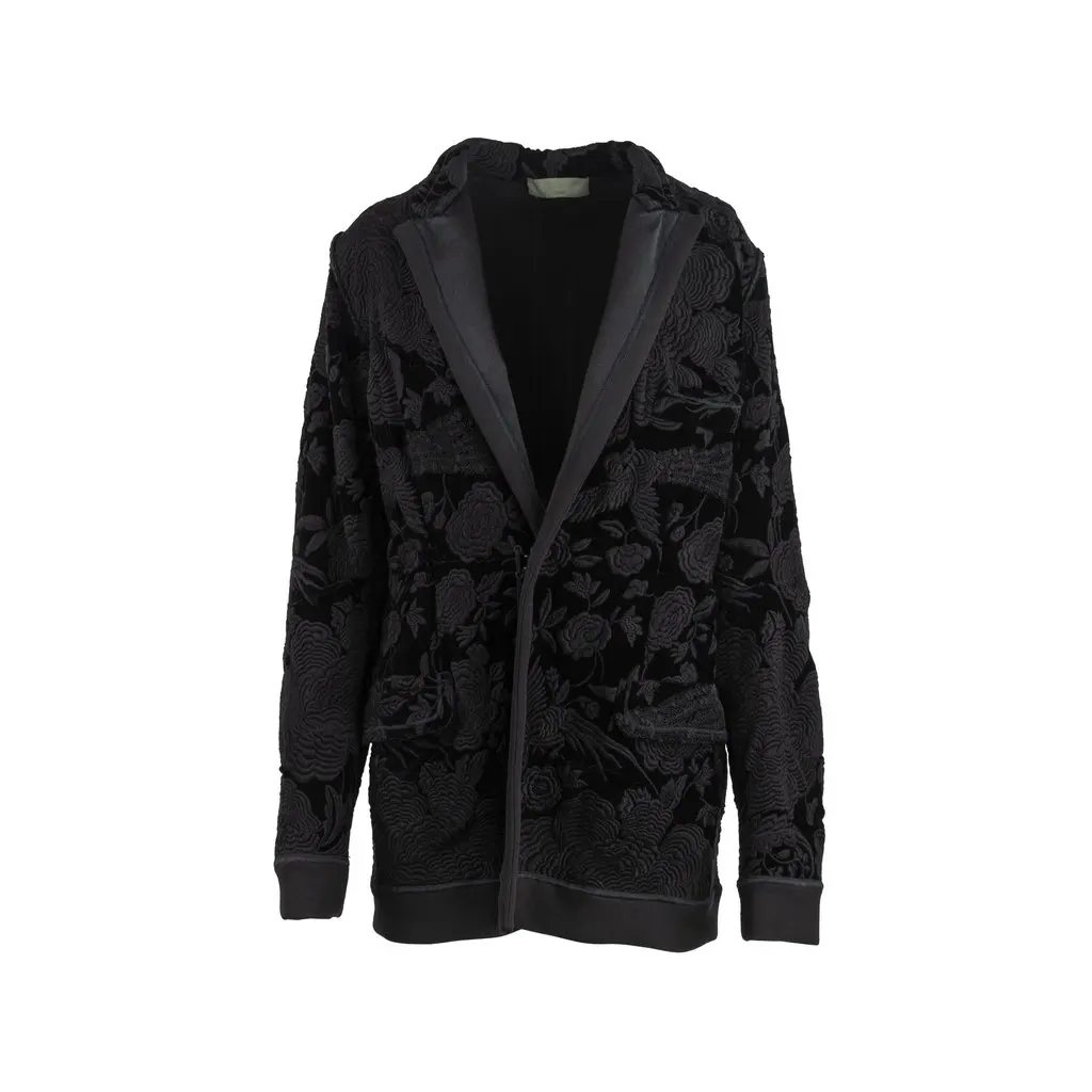 Unsigned Embroidered Blazer - '10s Red Good - Front View