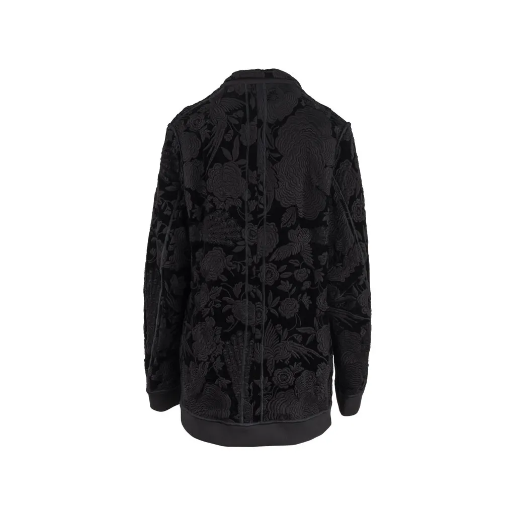 Unsigned Embroidered Blazer - '10s Red Good - Back View