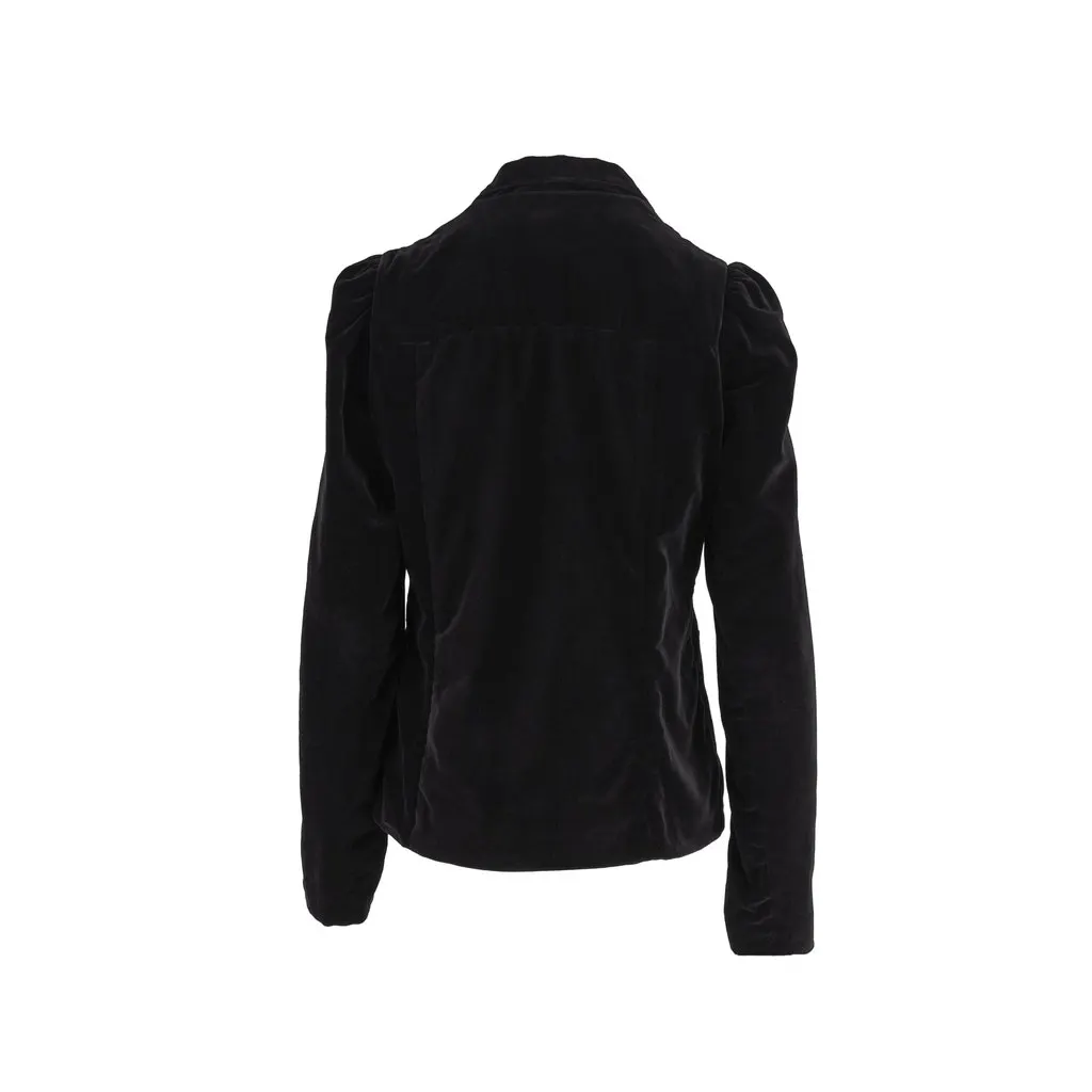 Unsigned Just In Case Black Jacket - '00s Black Cotton Good - Back View
