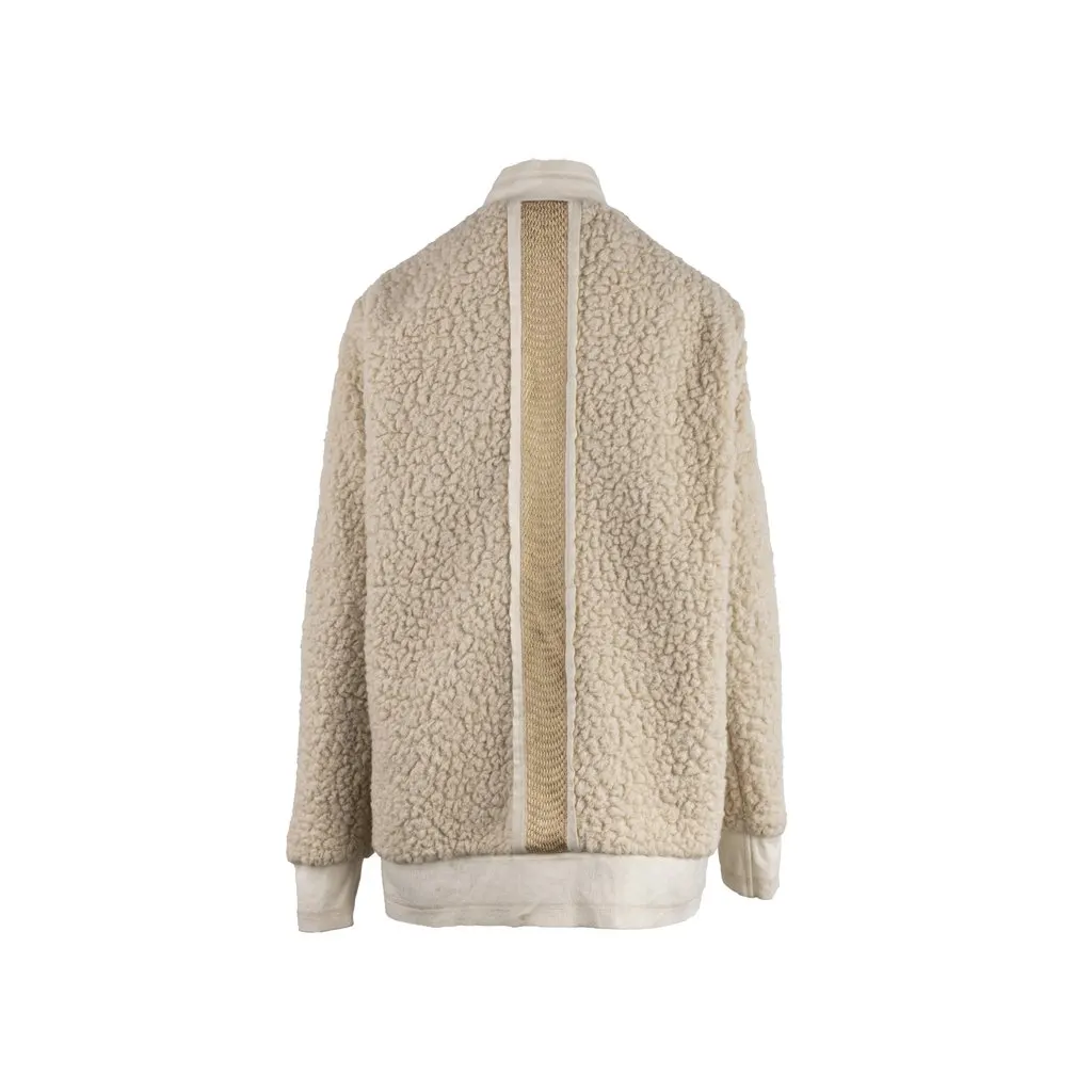 Unsigned Bomber Jacket - '10s Beige Wool Good - Back View