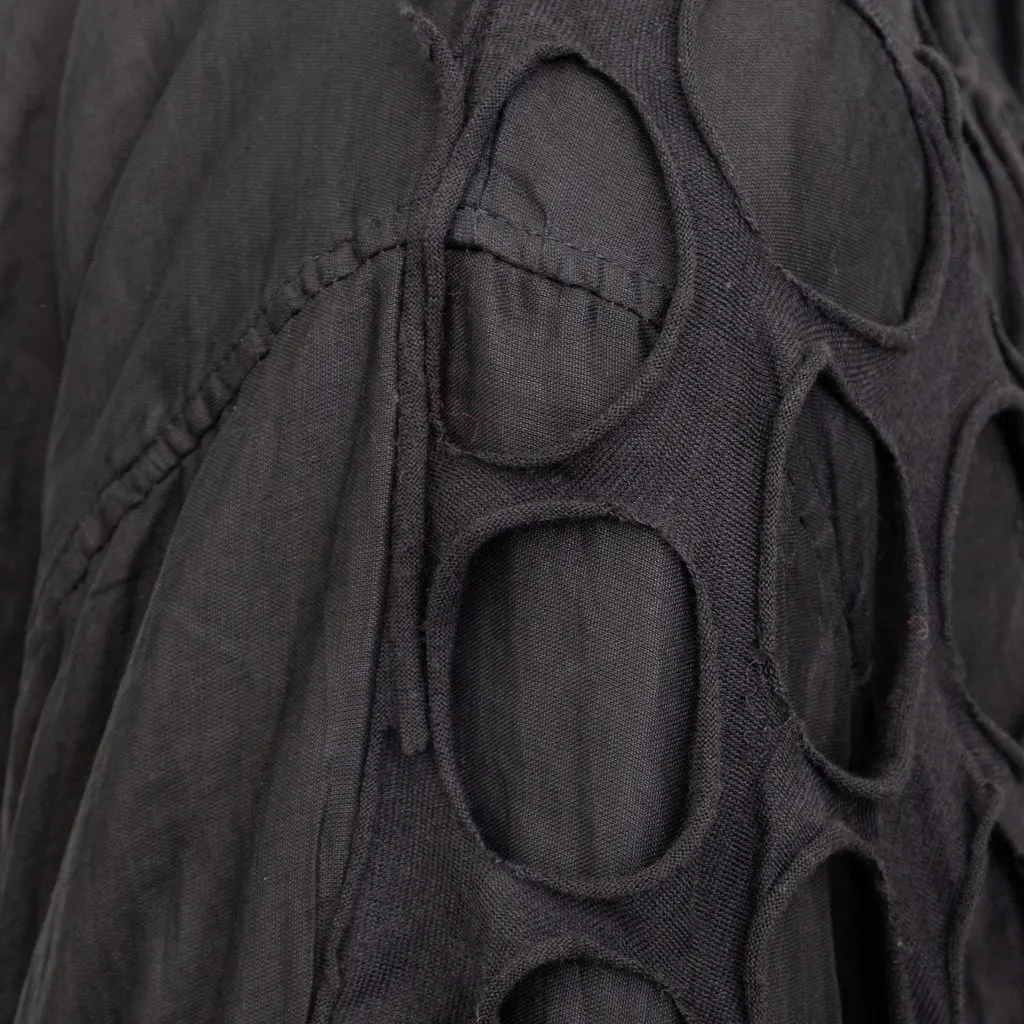 Unsigned Bomber Jacket With Cut-out Details - '10s Black Silk Good - Box View