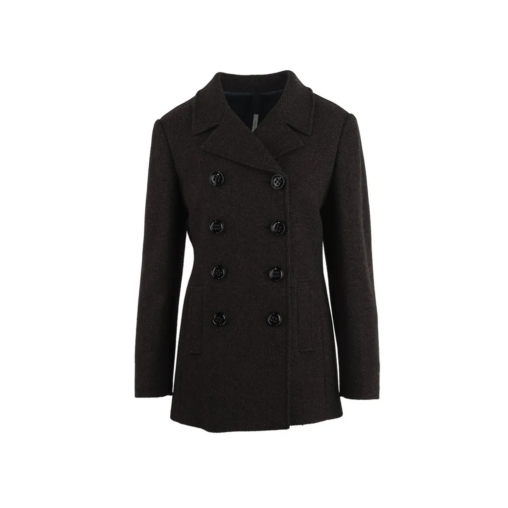 Unsigned Daniel Pancheri  Wool Caban - '00s Black Wool Good - Front View