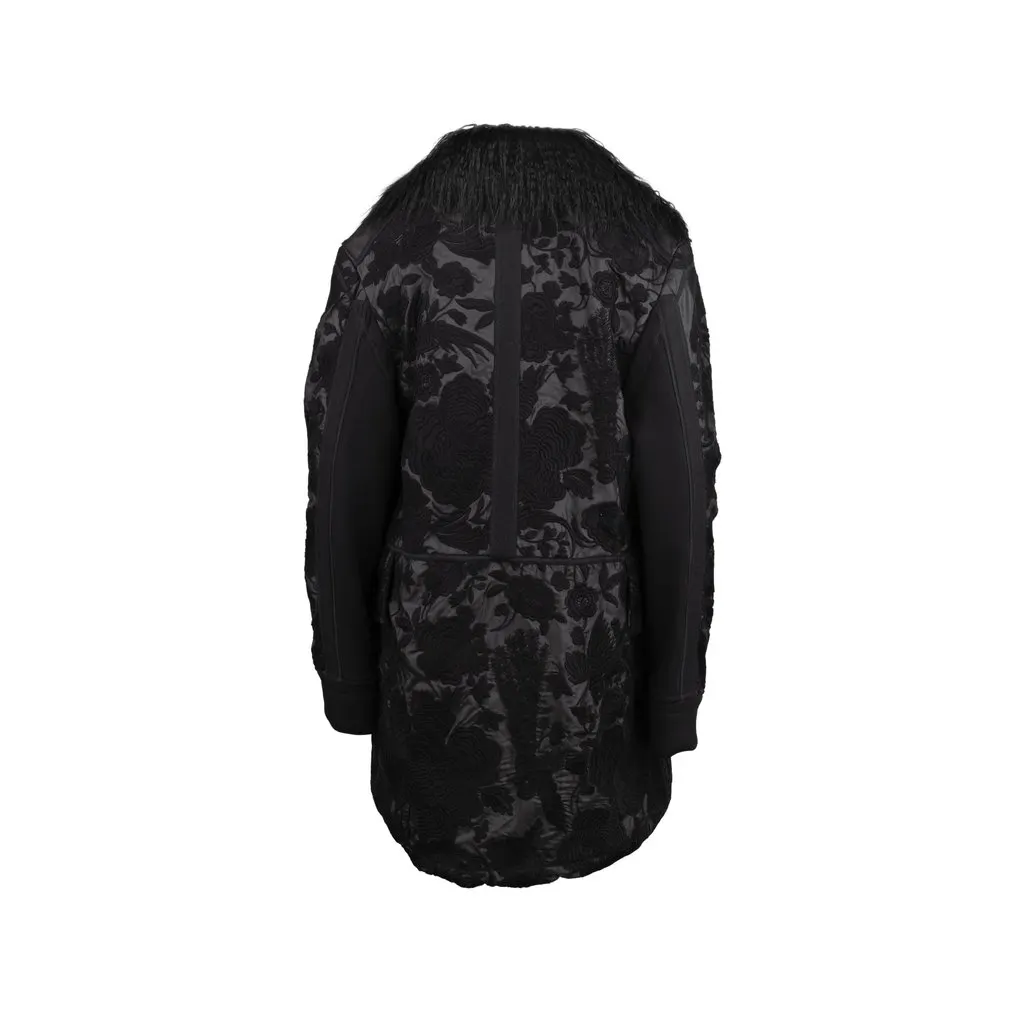 Unsigned Embroidered Coat - '10s Red Good - Back View