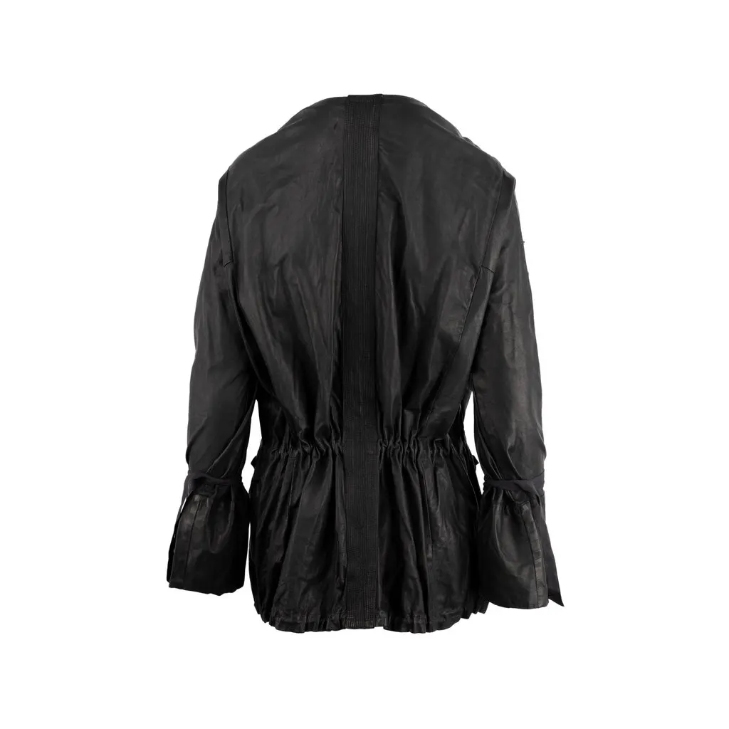 Unsigned Saharan Jacket - '10s Black Leather Good - Back View
