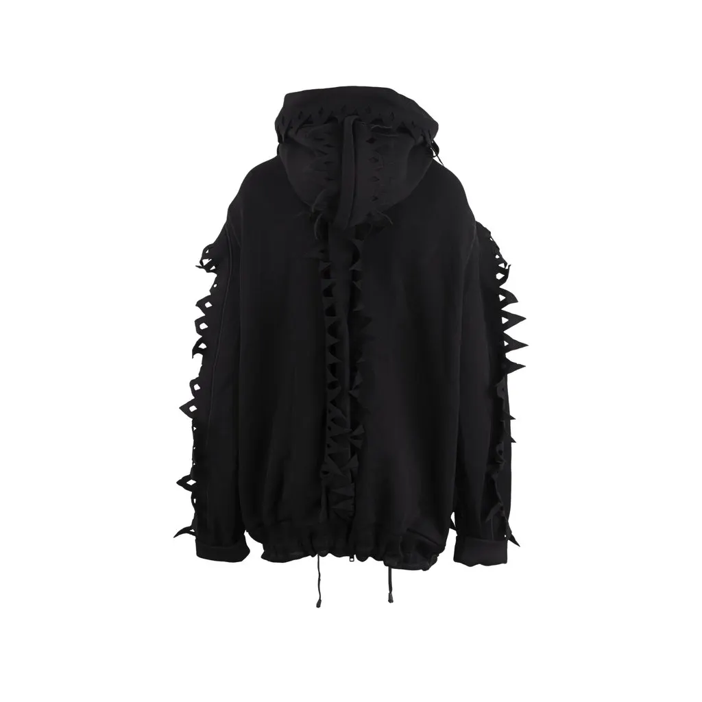 Unsigned Black Sweatshirt with Cut-out Details - '10s Black Good - Back View
