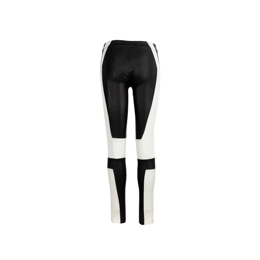 Unsigned Two-Tone Trousers - '00s Black Leather Good - Inside View