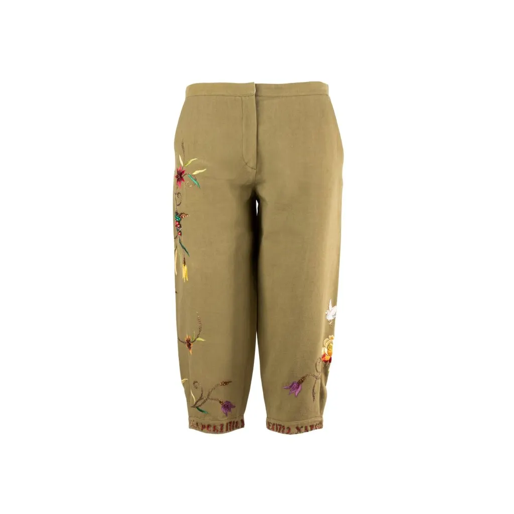 Unsigned Amen "Tirolesi" Trousers - '00s Green Good - Front View