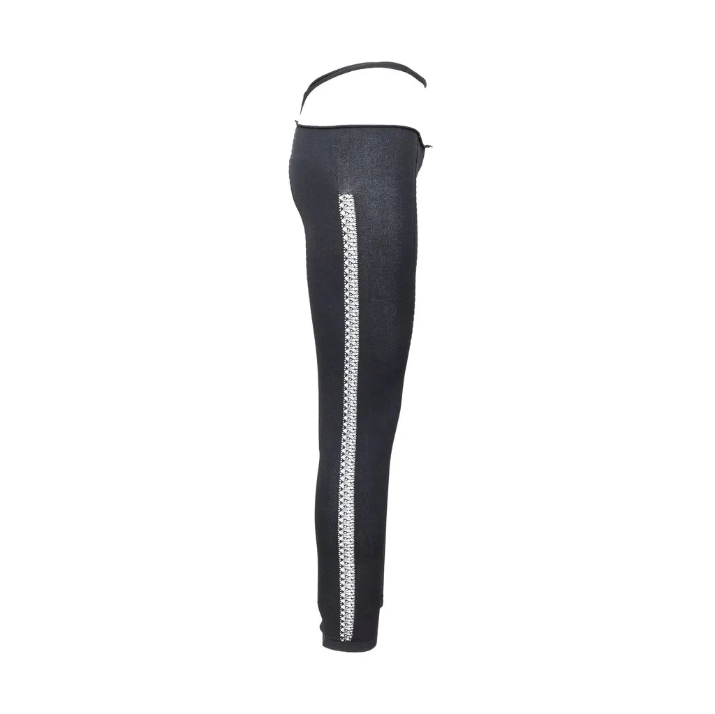 Unsigned Amen Cut Out Leggings - '10s Black Good - Back View