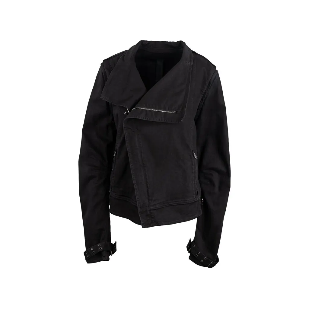 Gareth Pugh Black Jacket - '00s Black Cotton Good - Front View