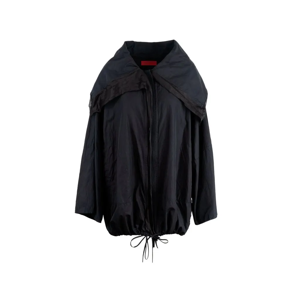 Unsigned Silk Organza Jacket - '10s Black Silk Good - Front View