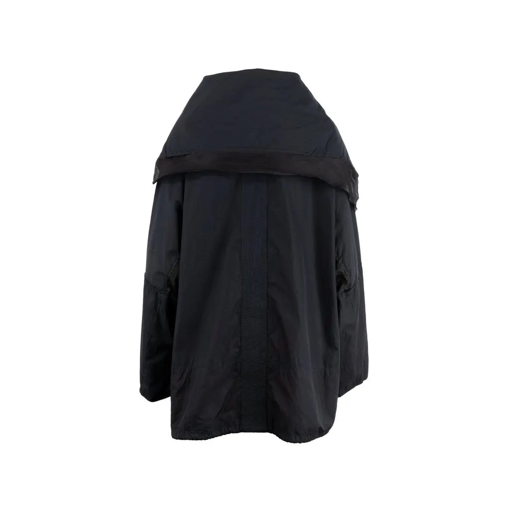 Unsigned Silk Organza Jacket - '10s Black Silk Good - Back View
