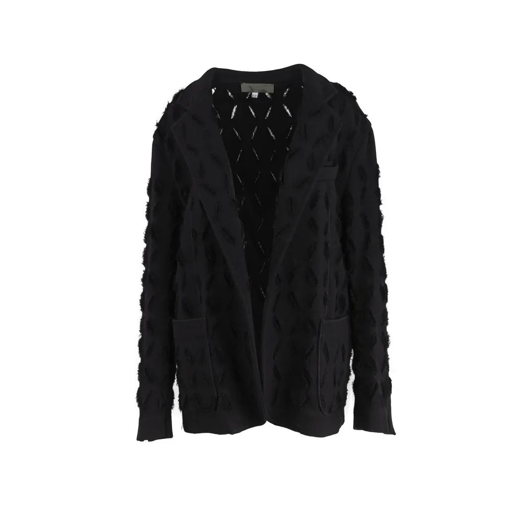 Unsigned Cut Up Jacket - '10s Black Cotton Good - Front View