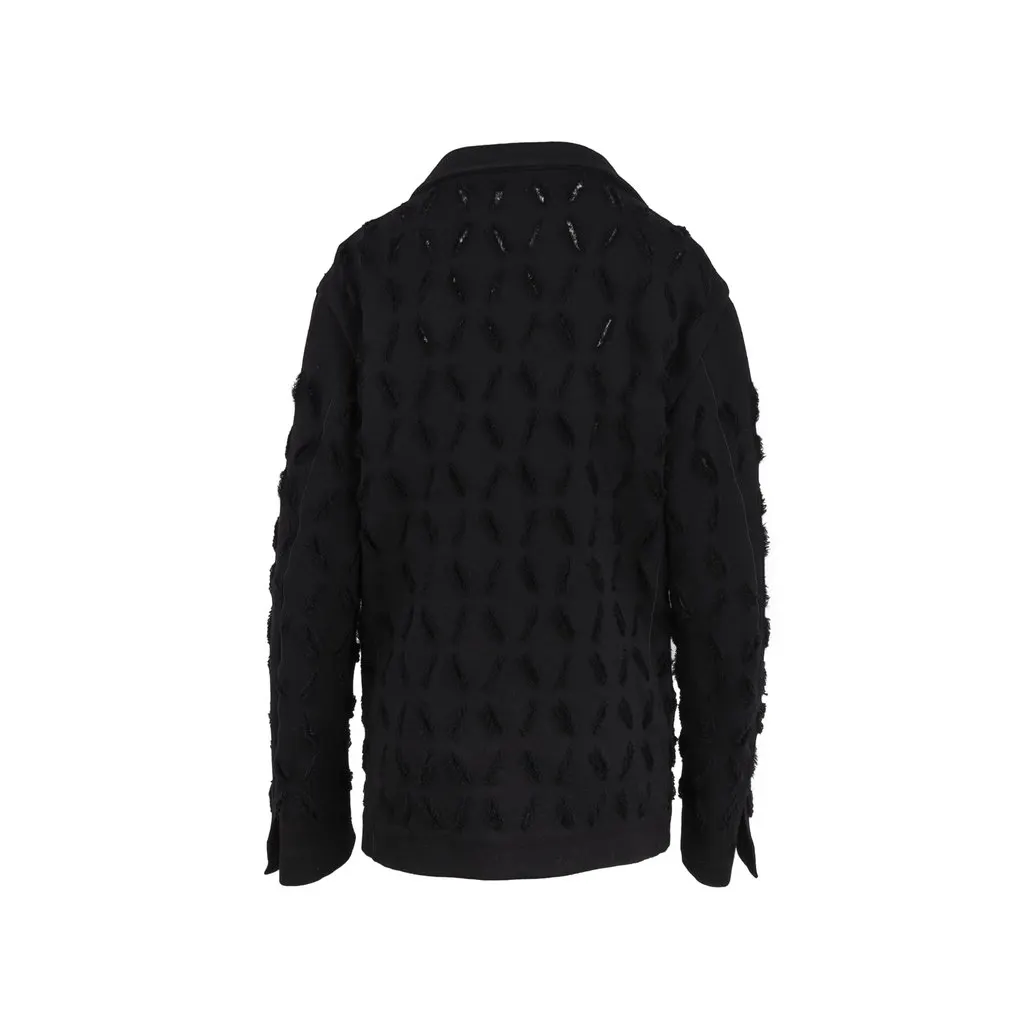 Unsigned Cut Up Jacket - '10s Black Cotton Good - Back View