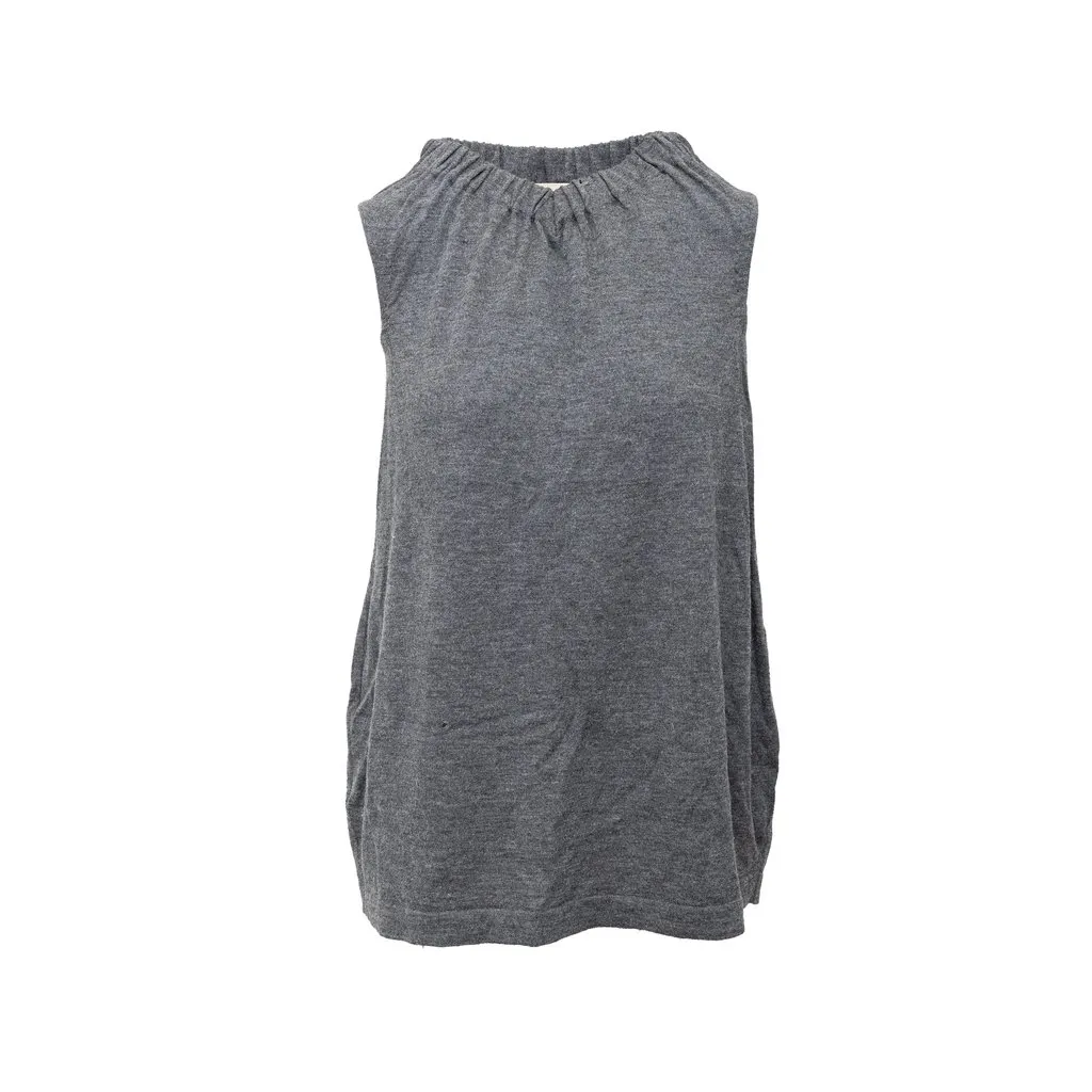 Marni Grey Top - '00s Grey Wool Good - Front View