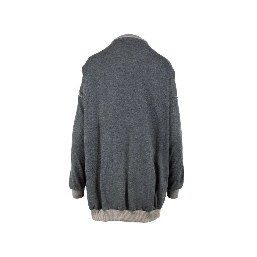 Unsigned Happenings Sweatshirt With Detachable Decoration - '00s Grey Good - Inside View