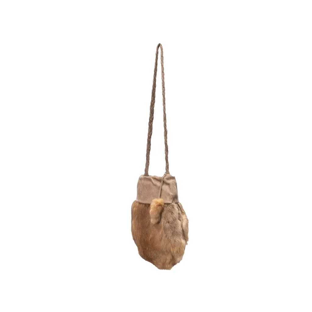 Unsigned Fur Shoulder Bag - '00s Beige Leather Good - Inside View