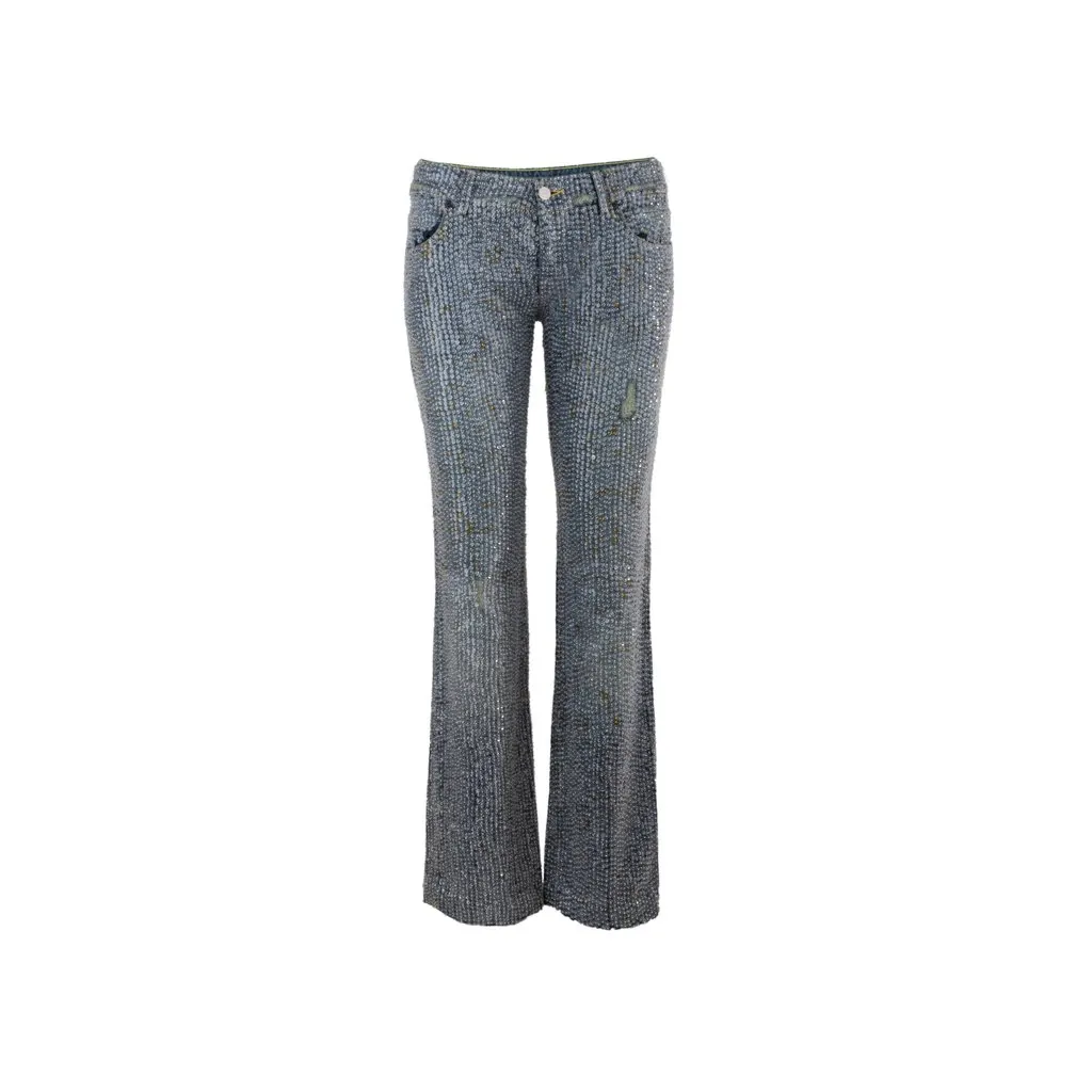 Unsigned Jo No Fui Sequined Jeans - '10s Blue Good - Front View