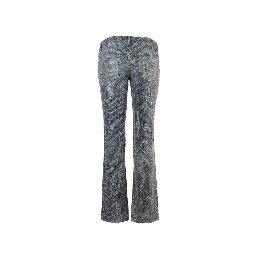 Unsigned Jo No Fui Sequined Jeans - '10s Blue Good - Back View