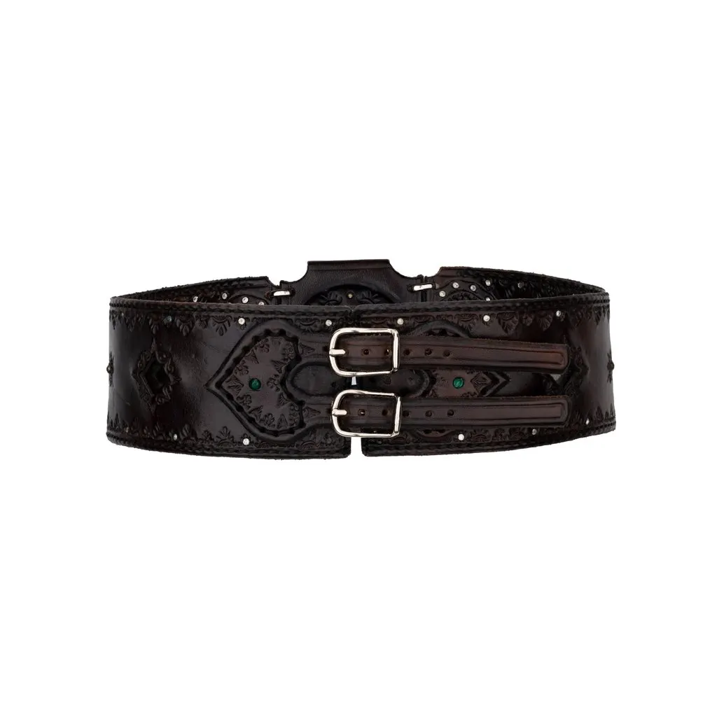 Unsigned Leather Belt - '00s Brown Leather Good - Back View
