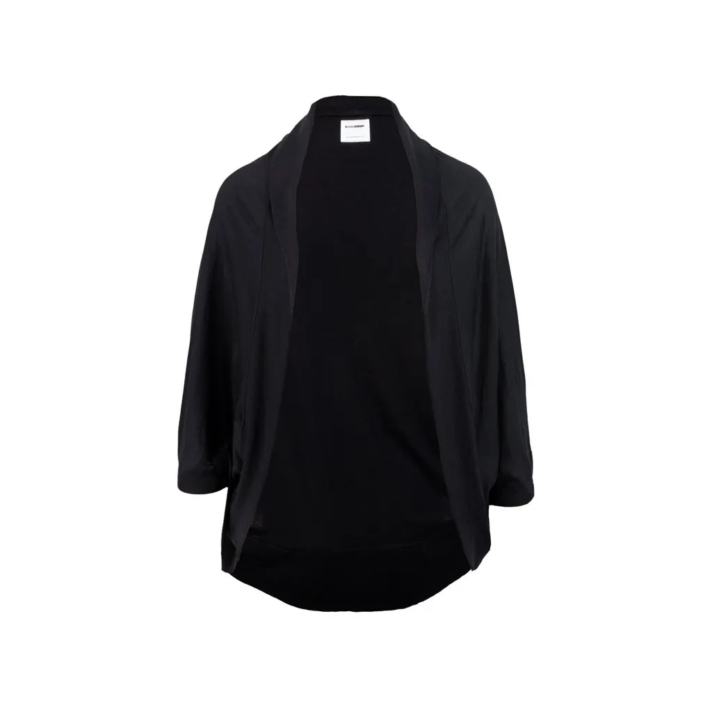 Hussein Chalayan Black Cardigan - '10s Black Good - Front View