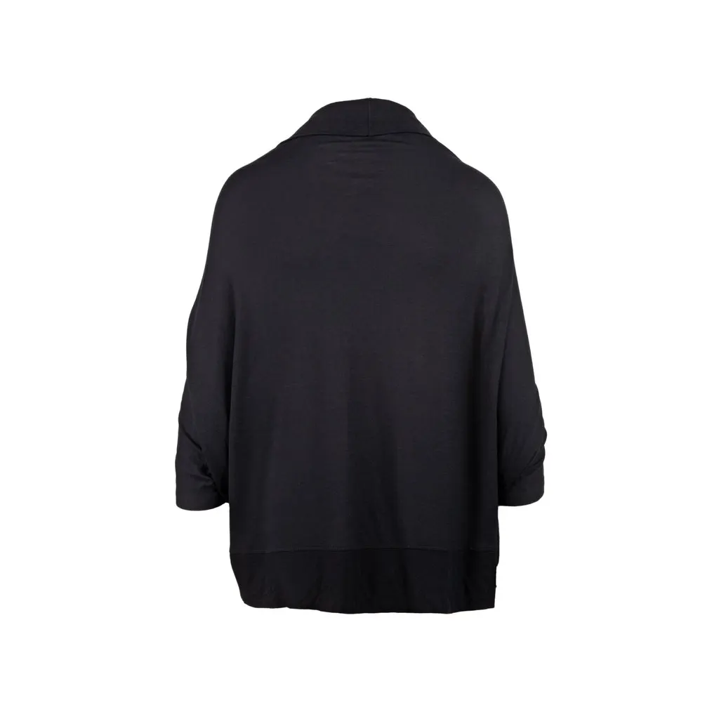 Hussein Chalayan Black Cardigan - '10s Black Good - Back View