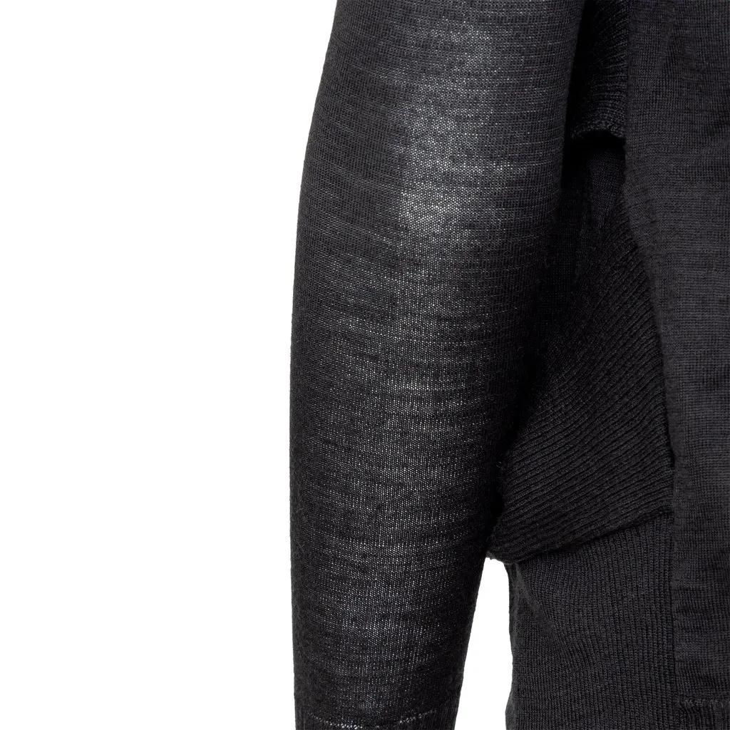 Unsigned Cora Groppo Open Front Cardigan - '10s Black Good - Inside View