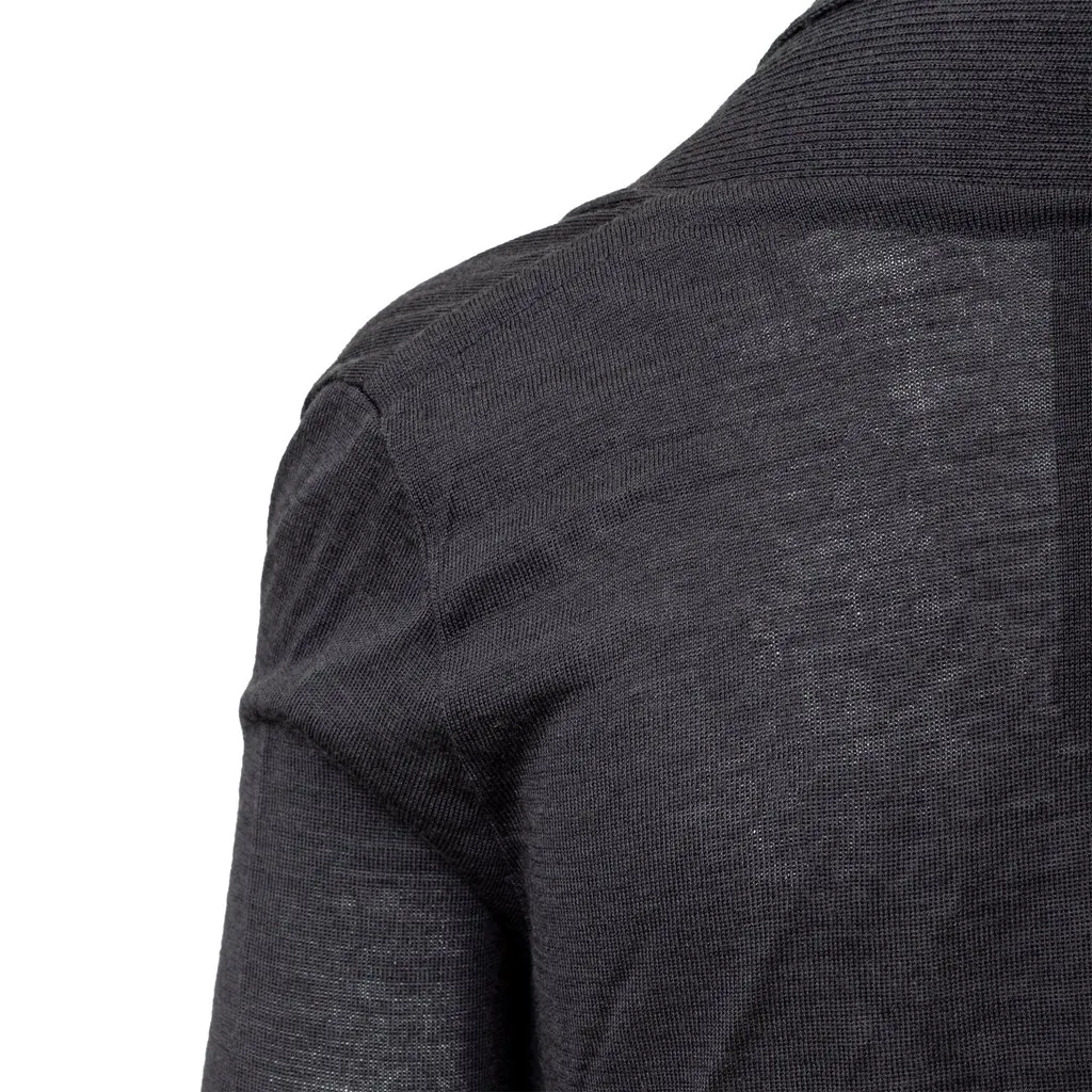 Unsigned Cora Groppo Open Front Cardigan - '10s Black Good - Model View
