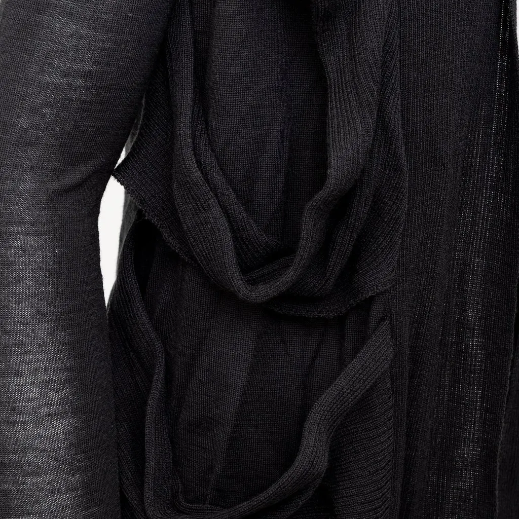 Unsigned Cora Groppo Open Front Cardigan - '10s Black Good - Box View