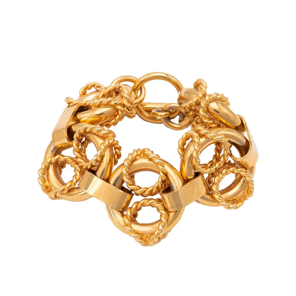 Gianfranco Ferré Chain Bracelet - '80s Red Good - Front View