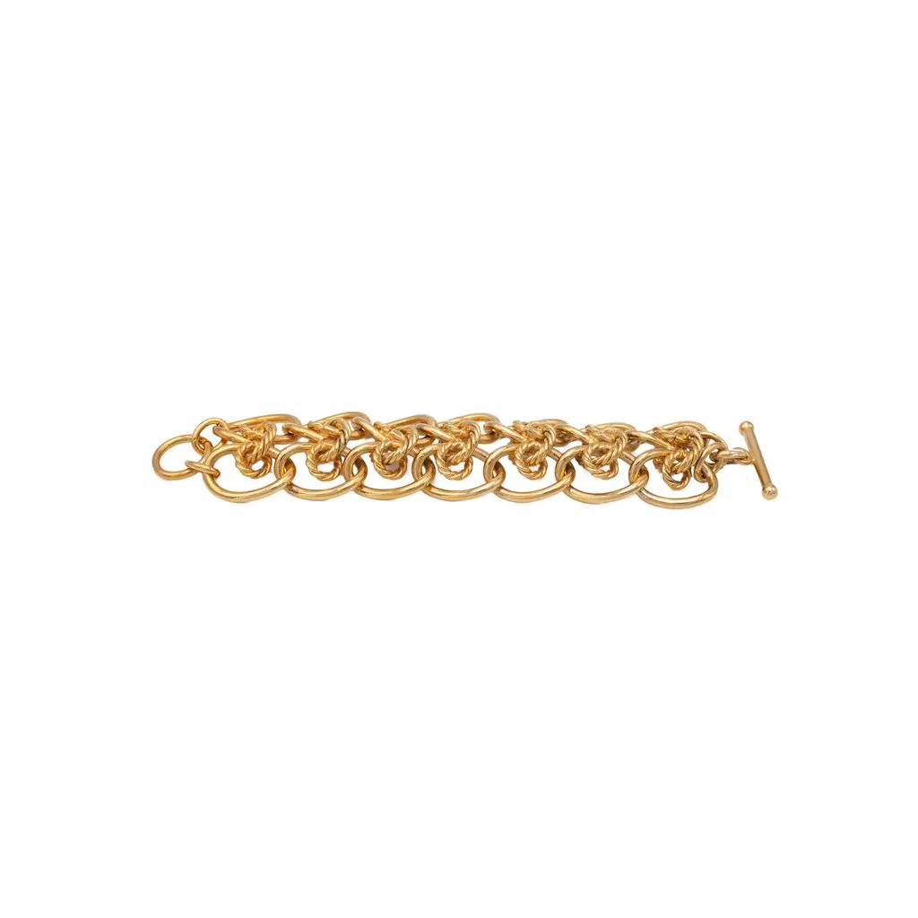 Unsigned Chain Bracelet - '80s Red Good - Back View