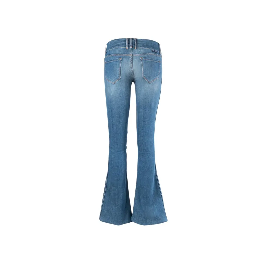 Unsigned Flare Fit Jeans - '10s Blue Denim Good - Back View