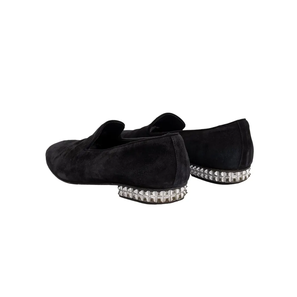 Unsigned Black Loafers - '10s Black Suede Good - Inside View