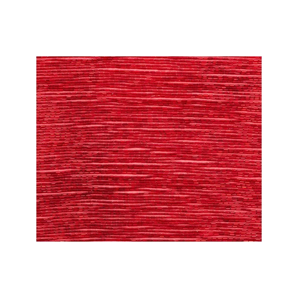 Unsigned Red Fringed Scarf - '80s Red Good - Inside View