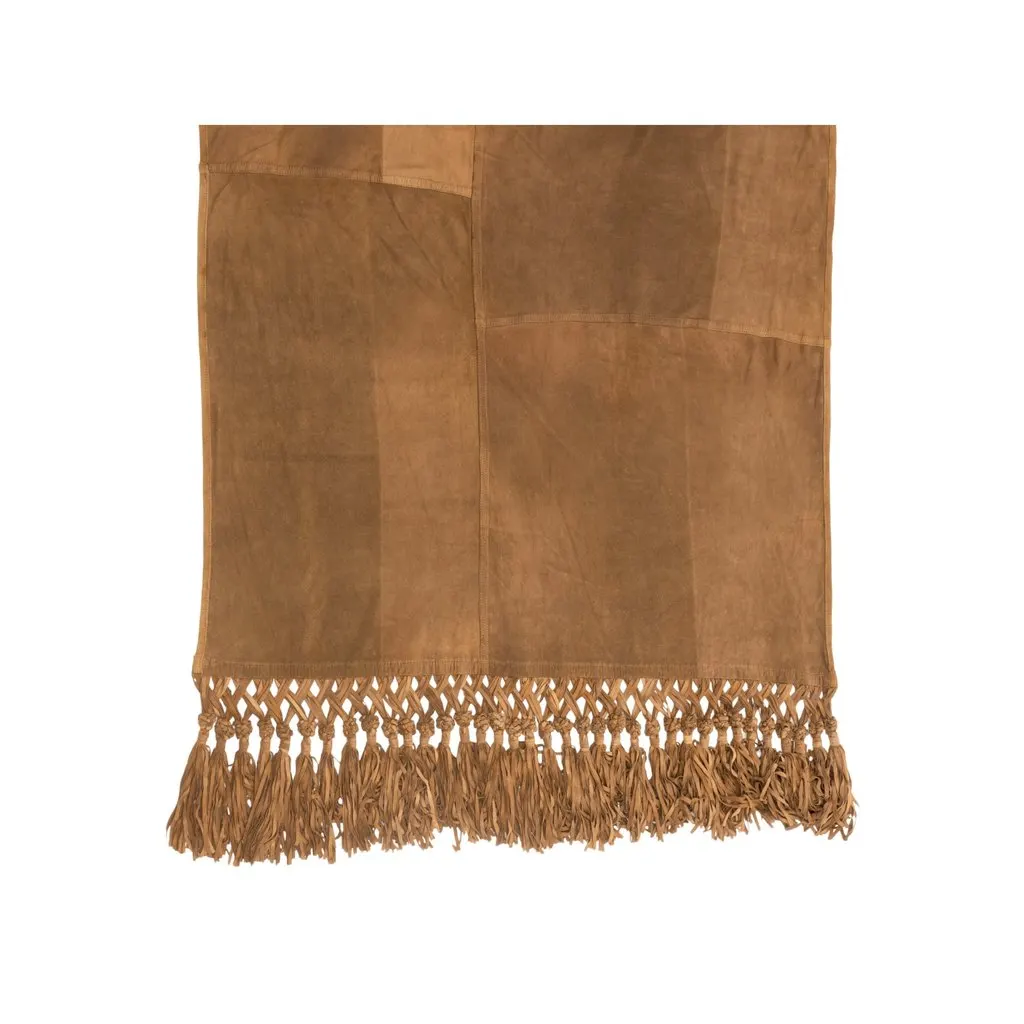 Unsigned Suede Scarf - '10s Brown Suede Good - Back View