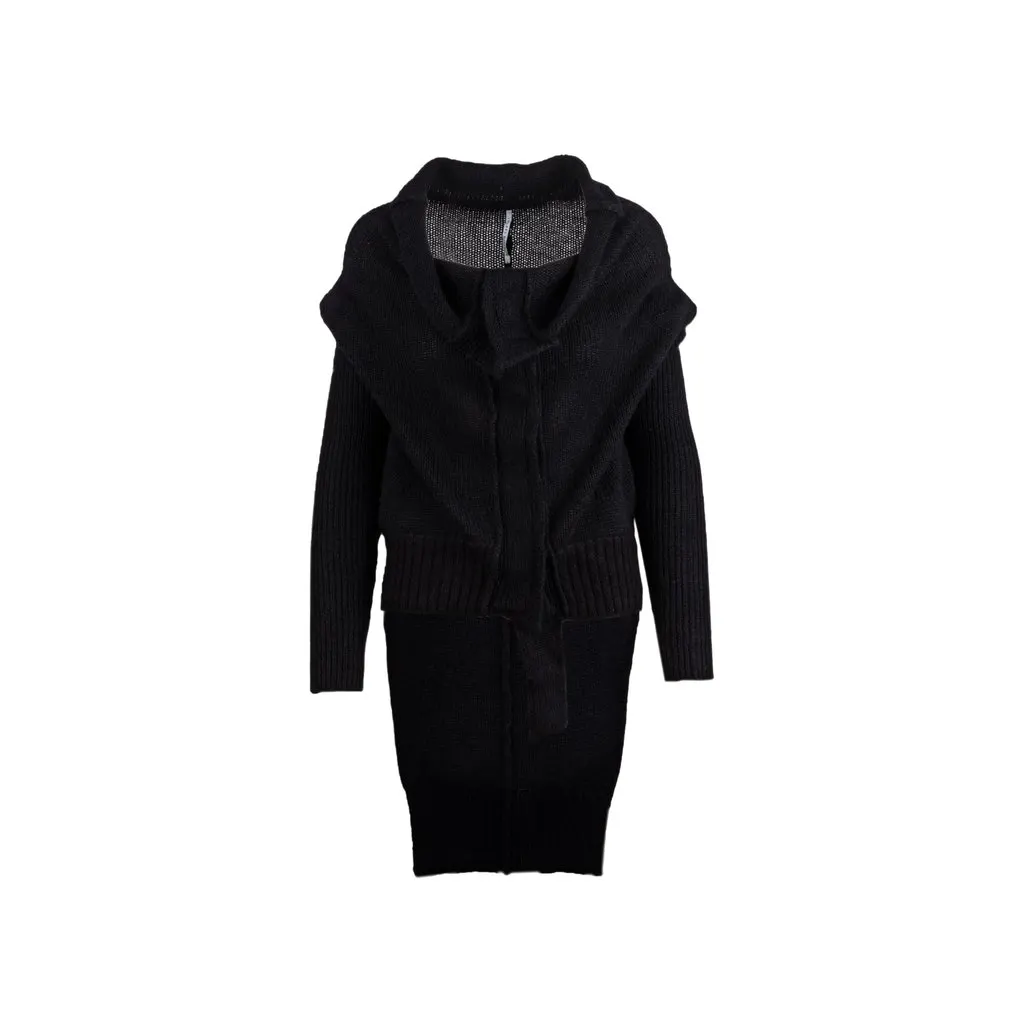 Unsigned Isabel Benenato Black Cardigan - '10s Black Good - Front View