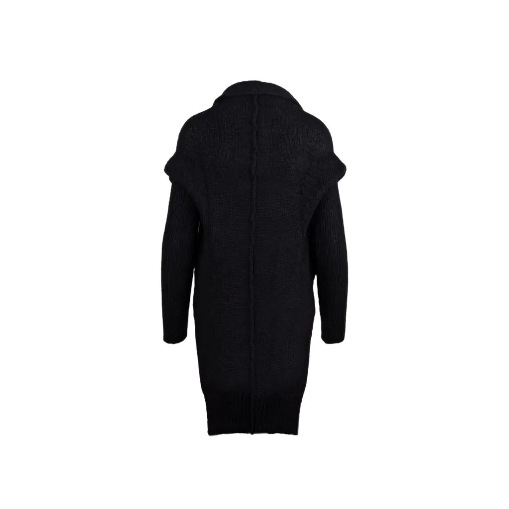 Unsigned Isabel Benenato Black Cardigan - '10s Black Good - Back View