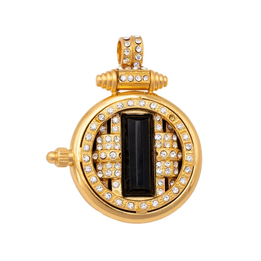 Gianfranco Ferré Golden Pendant - '80s Gold Good - Front View