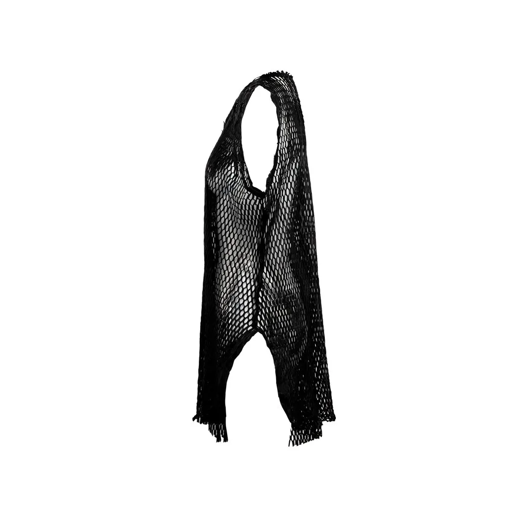 Unsigned Cutulicult Leather Cutout Long Top - '10s Red Leather Good - Inside View